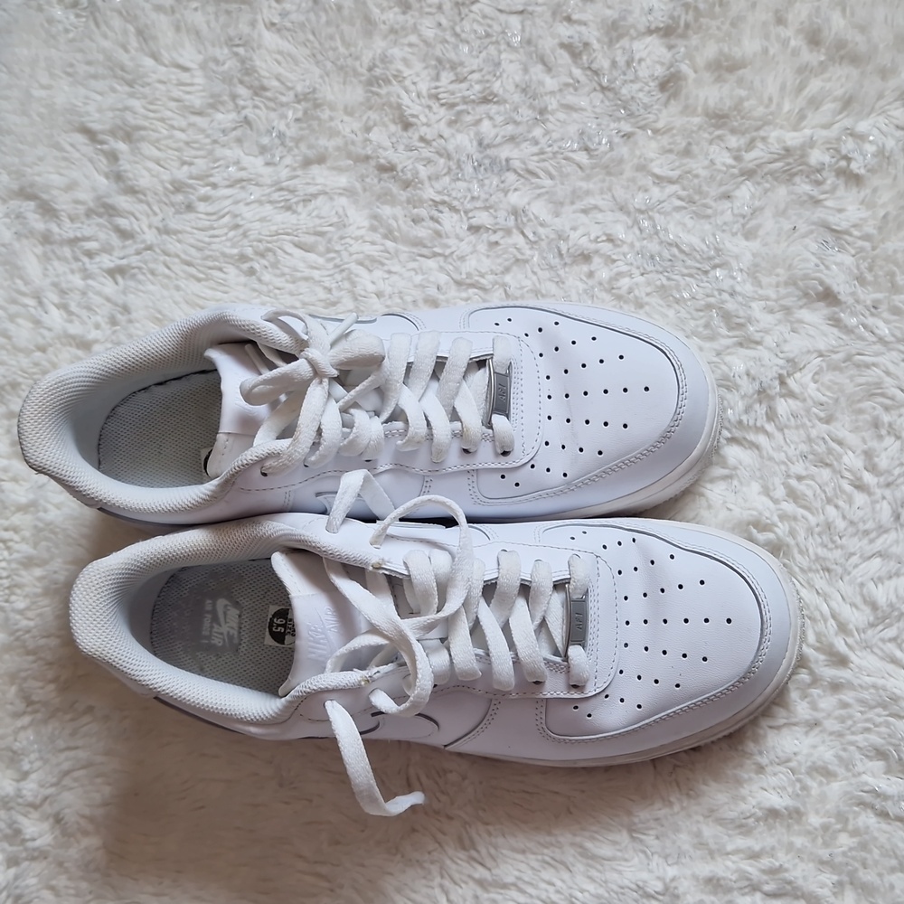 Nike Air Force 1 White Sneakers - Picture 7 of 9